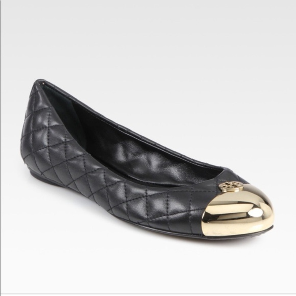 Tory Burch Kaitlin Gold Toe quilted flats